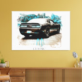 *~* Classic Digitaal NIR Oude Antiek Spierauto Canvas Afdruk (Insitu (Woonkamer))