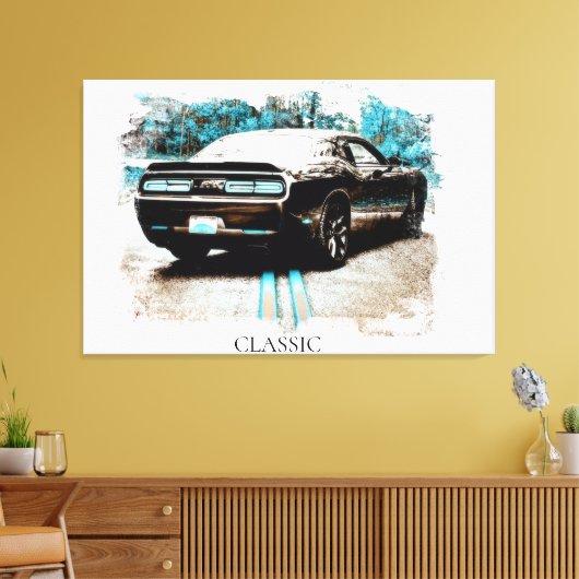 *~* Classic Digitaal NIR Oude Antiek Spierauto Canvas Afdruk (Insitu (Woonkamer))