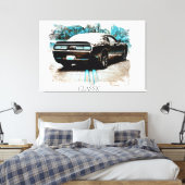 *~* Classic Digitaal NIR Oude Antiek Spierauto Canvas Afdruk (Insitu (Slaapkamer))
