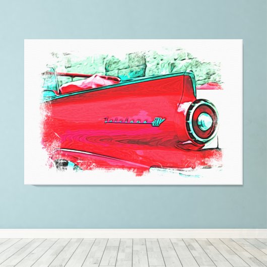 *~* Classic Digitaal Schilderen Foto Retro Canvas Afdruk (Insitu (Houten vloer))