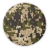 Classic Digital Camouflage Keramische Knop (Voorkant)