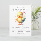 Classic Digital Duck Baby shower Kaart (Staand voorkant)