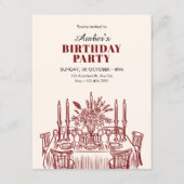 Classic Dining table birthday Kaart (Voorkant)