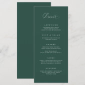 Classic Dinner Menu Bruiloft Receptie Maaltijd Kaa (Voorkant / Achterkant)