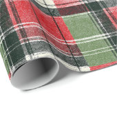 Classic distressed green and red plaid cadeaupapier (Rol Hoek)