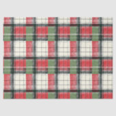 Classic distressed green and red plaid tissuepapier (Voorkant)