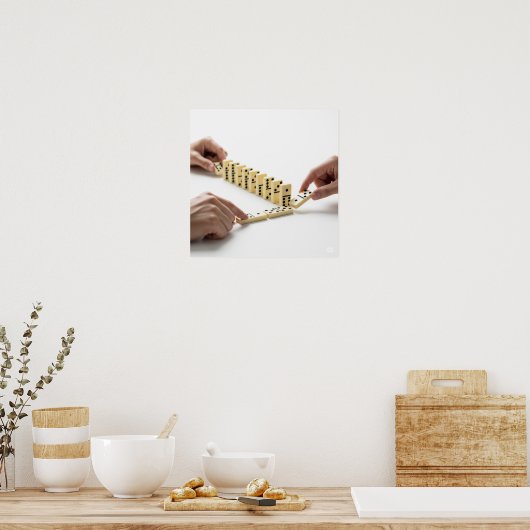 Classic Dominoes Design Poster (Keuken)