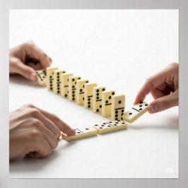 Classic Dominoes Design Poster