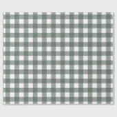 Classic Donkergroen Gingham Pattern Cadeaupapier (Vlak)