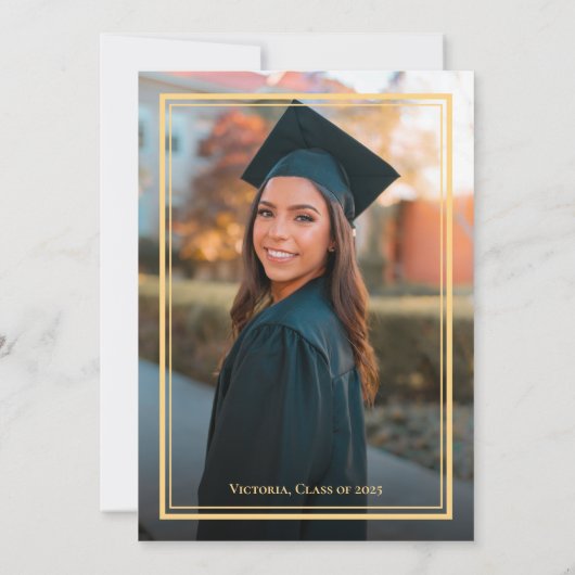 Classic Donuts en Degree Photo Afstuderen Kaart (Achterkant)