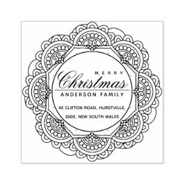 CLASSIC  DOUANESCHRISTMAS ADRES RUBBERSTEMPEL