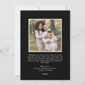 Classic Double Border Frame Black 2 Photo Feestdagenkaart (Achterkant)