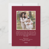 Classic Double Border Frame Cranberry 2 Photo Feestdagenkaart (Achterkant)