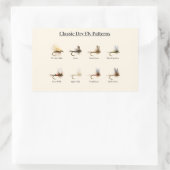 Classic Dry Fly Patterns Sticker – 8 Patterns (Tas)