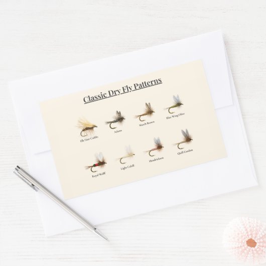 Classic Dry Fly Patterns Sticker – 8 Patterns (Envelop)