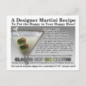 Classic Dry Gin Martini Recept Briefkaart (Voorkant)