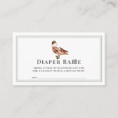 Classic Duck / Mallard Witte Luier Raffle Ticket Informatiekaartje (Voorkant)