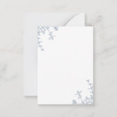Classic Dusty Blue Floral  Crest Monogram Notitiekaartje (Achterkant)