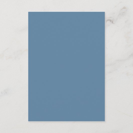 Classic Dusty Blue Minimalist Wedding QR Code RSVP Kaartje (Achterkant)