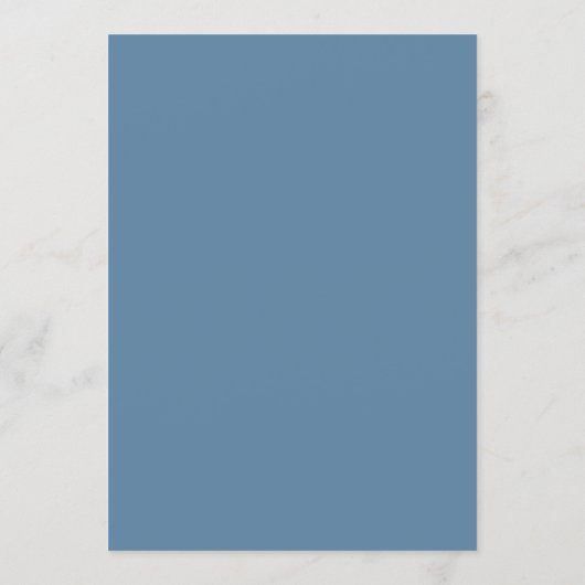 Classic Dusty Blue Minimalist Wedding Welcome Programmakaart (Achterkant)