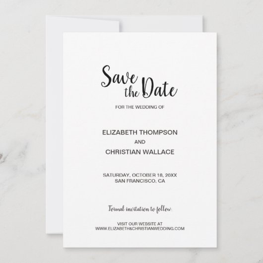 Classic Dusty Blue Photo Collage Wedding Save The Date (Achterkant)