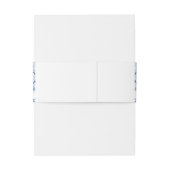 Classic Dusty Blue Rose Floral Wedding Uitnodigingen Wikkel (Achterkant Voorbeeld)