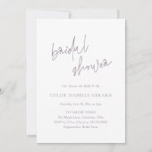 Classic Dusty Lila Elegant Vrijgezellenfeest Kaart (Voorkant)