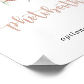 Classic Dusty Pink Rose Bloemen Photobooth Sign Poster (Hoek)