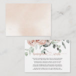 Classic Dusty Pink Rose Floral Honeymoon Wish Informatiekaartje<br><div class="desc">Deze klassieke,  stoffige roze roze roze roze roodroze roodbruine wensenomhullingskaart is perfect voor een rustige bruiloft. Het ontwerp is voorzien van elegante roze roze waterverven en groene bladeren,  die goed zijn samengevoegd tot prachtige boekjes.</div>