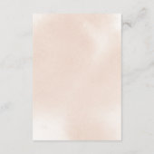 Classic Dusty Pink Rose Floral Wedding Reception Informatiekaartje (Achterkant)