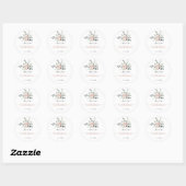Classic Dusty Pink Rose Vrijgezellenfeest Favor Ronde Sticker (Vel)
