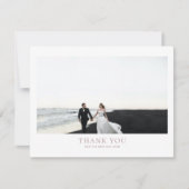 Classic Dusty Roos Romantische foto bruiloft Bedankkaart (Voorkant)