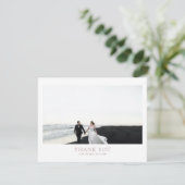 Classic Dusty Roos Romantische foto bruiloft Bedankkaart (Staand voorkant)