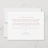 Classic Dusty Roos Romantische foto bruiloft Bedankkaart (Achterkant)