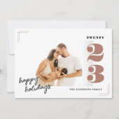 Classic Dusty Roos Star-Prettige feestdagen Feestdagenkaart (Voorkant)