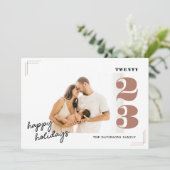 Classic Dusty Roos Star-Prettige feestdagen Feestdagenkaart (Staand voorkant)