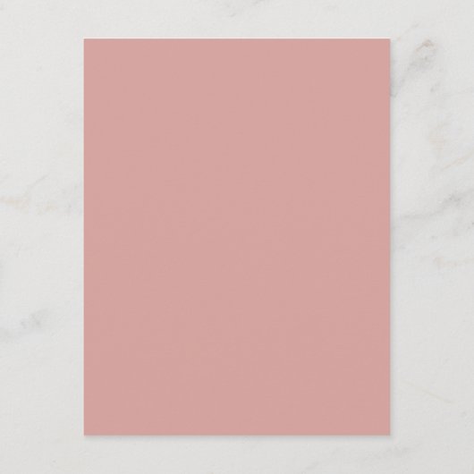 Classic Dusty Rose Border Script Wedding Details Informatiekaartje (Achterkant)