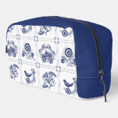 Classic Dutch Blue Delft Tile Floral & Bird Design Toilettasje (Rechterhoek)