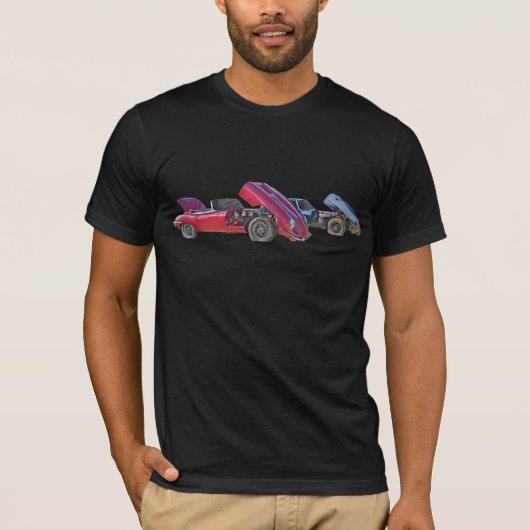Classic E-type auto Abstract T-shirt (Voorkant)