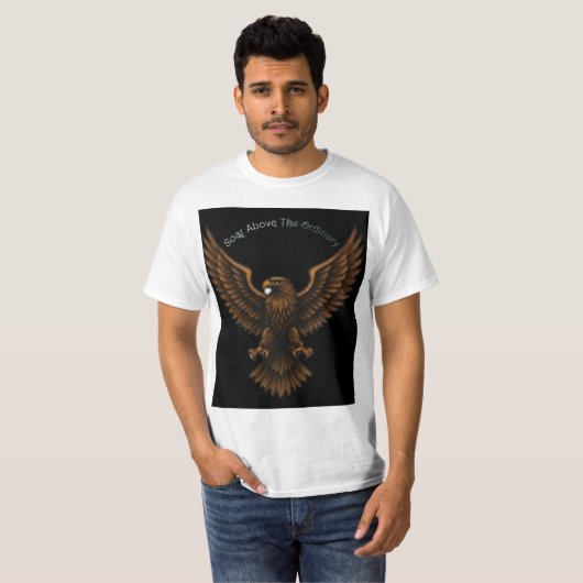 Classic Eagle Design op wit T-shirt Opvallende Mod (Voorkant volledig)