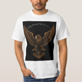 Classic Eagle Design op wit T-shirt Opvallende Mod (Voorkant)