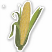 Classic Ear of Corn Illustration Sticker (Voorkant)