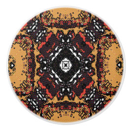 Classic Earth Tone Golden Browns Old World Pattern Keramische Knop