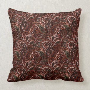 Classic Earth Tones Paisley Sierkussen