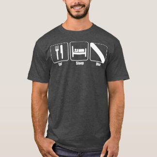 Classic Eat Slaap Duik Minimalistisch Duiken Gif T-shirt