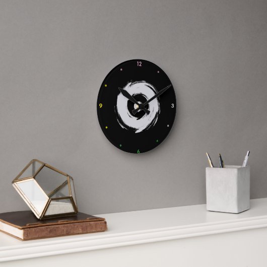 Classic Ebony and Ivory  Acrylic  Ronde Klok (Kantoor)