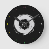 Classic Ebony and Ivory  Acrylic  Ronde Klok (Voorkant)
