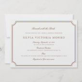 Classic Ecru Brunch met het bruid Vrijgezellenfees Kaart (Voorkant)