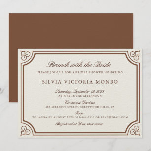 Classic Ecru Brunch met het bruid Vrijgezellenfees Kaart