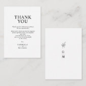 Classic Eenvoudig Minimalistisch Dank u Behuizing  Informatiekaartje (Voorkant / Achterkant)